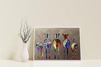 Colorful Zebra Watercolor Canvas Print - Canvasworkshop