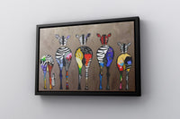 Colorful Zebra Watercolor Canvas Print - Canvasworkshop