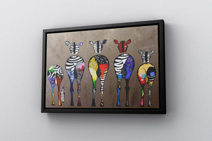 Colorful Zebra Watercolor Canvas Print - Canvasworkshop
