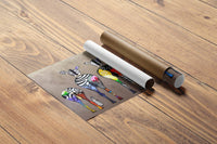 Colorful Zebra Watercolor Canvas Print - Canvasworkshop