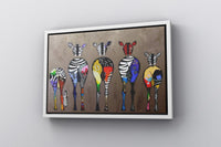 Colorful Zebra Watercolor Canvas Print - Canvasworkshop