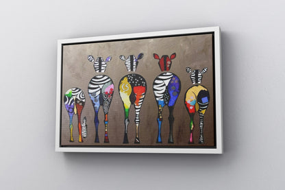 Colorful Zebra Watercolor Canvas Print - Canvasworkshop