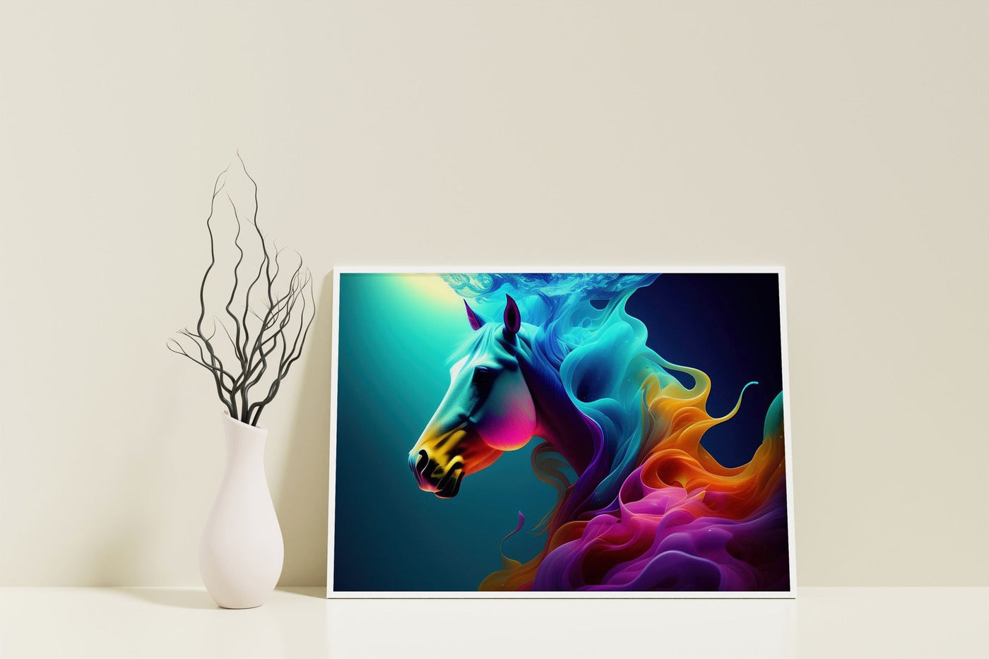 Colourful Horse Canvas Wall Art