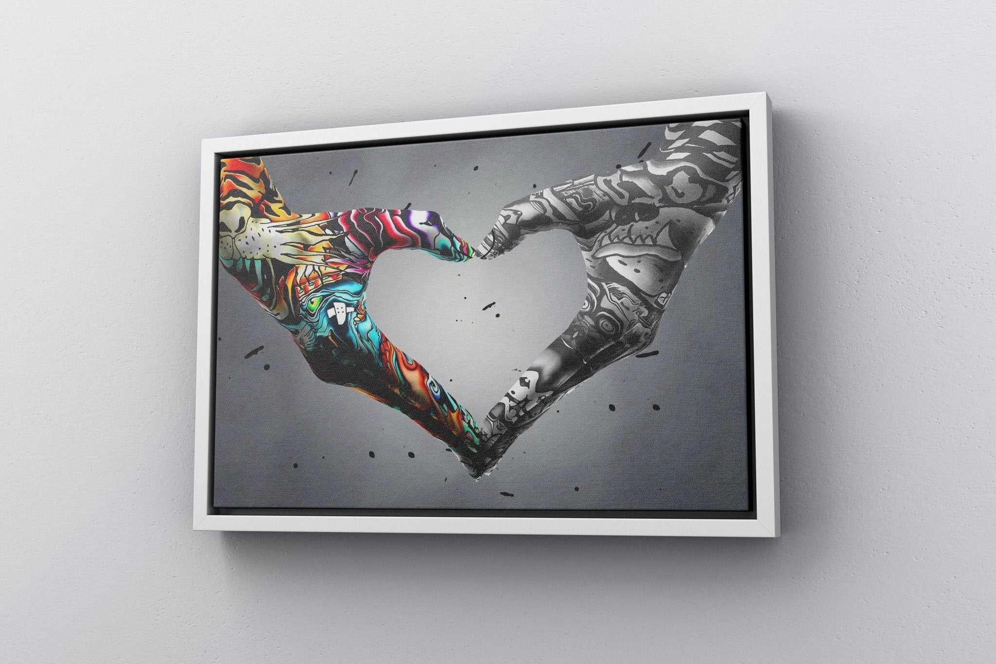 Couple Holding Hands Graffiti Painting Canvas - Canvasworkshop
