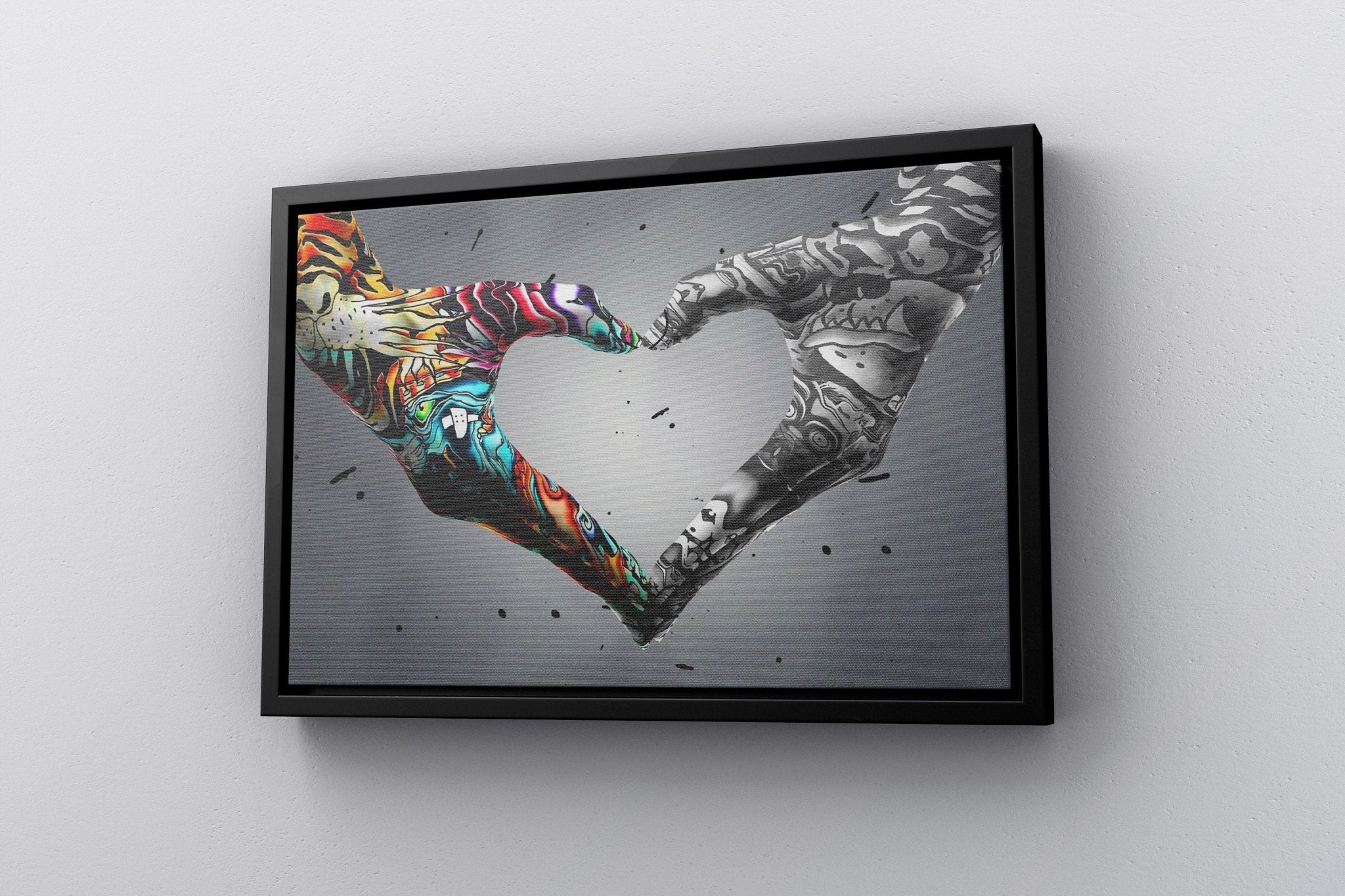 Couple Holding Hands Graffiti Painting Canvas - Canvasworkshop