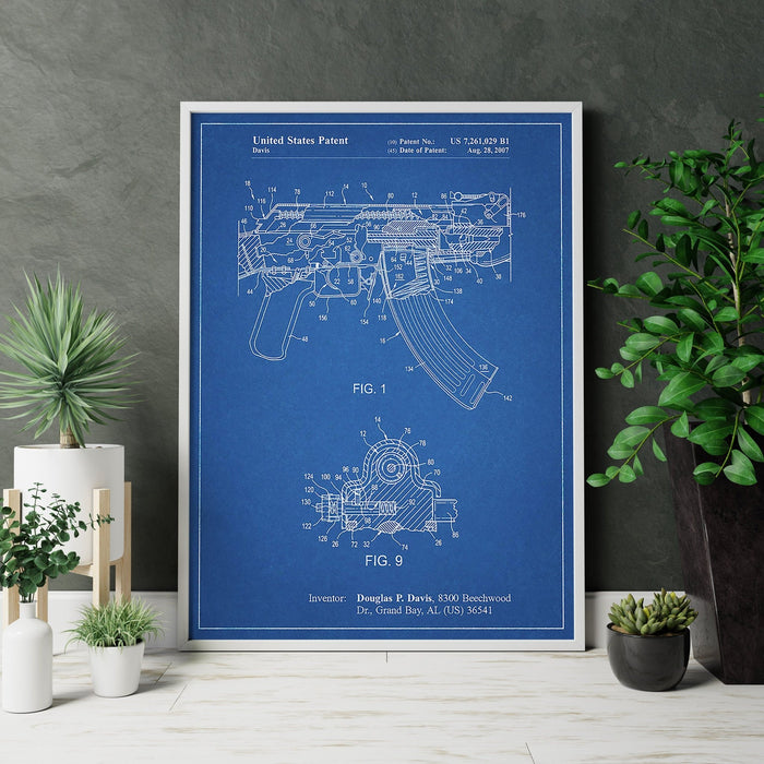 CZ-Scorpion BluePrint Vintage Gun Patent Canvas Print