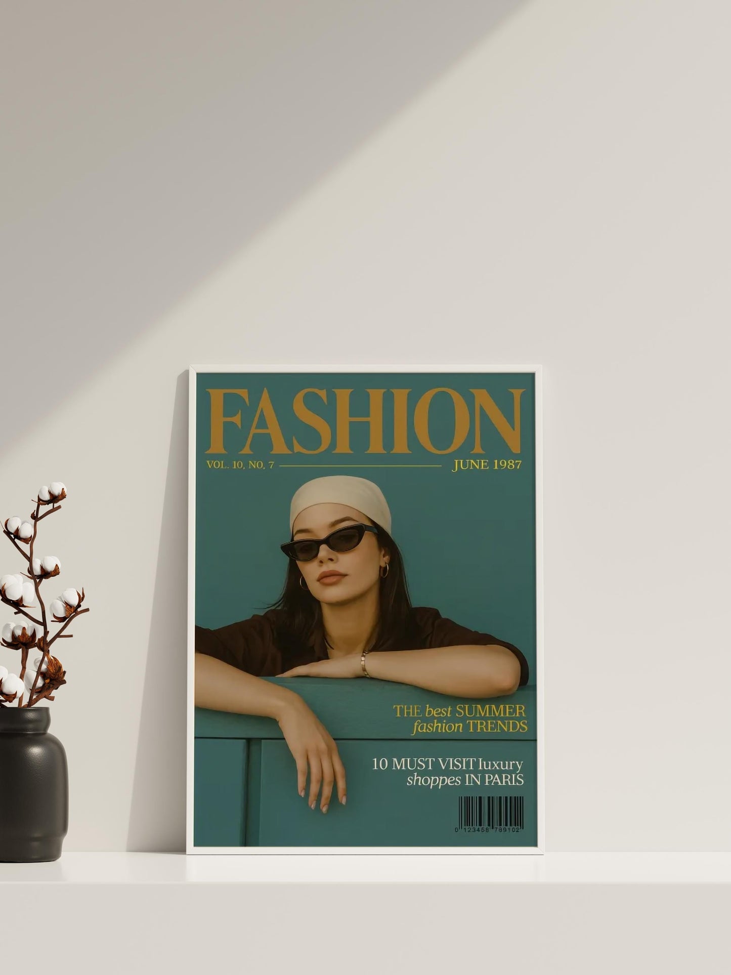 Vintage Modezeitschriften-Cover Poster | Retro Editorial Wandkunstdruck