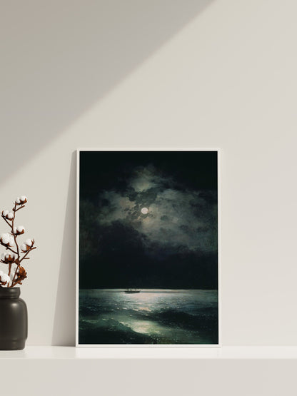 Iwan Aiwasowski Leinwand-Wandbild, Iwan Aiwasowski Das Schwarze Meer, Beliebte Kunst-Leinwand, Meer-Leinwandbild, Leinwanddruck-Kunst, Berühmte Wandkunst