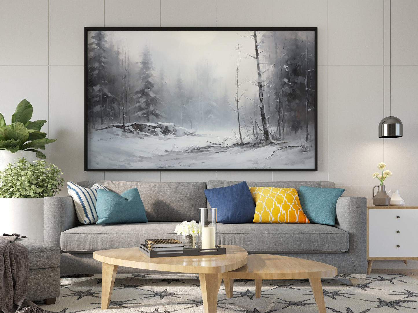Winterlandschaft Wandkunst, Weihnachtliche Leinwand-Wandkunst, Weihnachtliche Stadt-Wandkunst, Vintage-Druck, Weihnachtsgeschenk, Weihnachtliche Stadtlandschaft