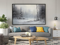 Winterlandschaft Wandkunst, Weihnachtliche Leinwand-Wandkunst, Weihnachtliche Stadt-Wandkunst, Vintage-Druck, Weihnachtsgeschenk, Weihnachtliche Stadtlandschaft