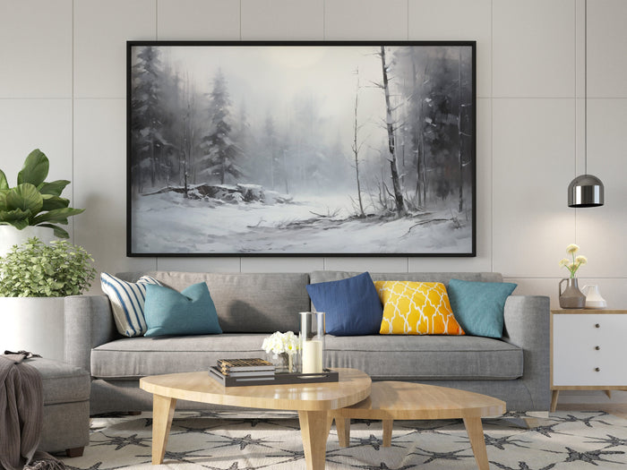 Winterlandschaft Wandkunst, Weihnachtliche Leinwand-Wandkunst, Weihnachtliche Stadt-Wandkunst, Vintage-Druck, Weihnachtsgeschenk, Weihnachtliche Stadtlandschaft