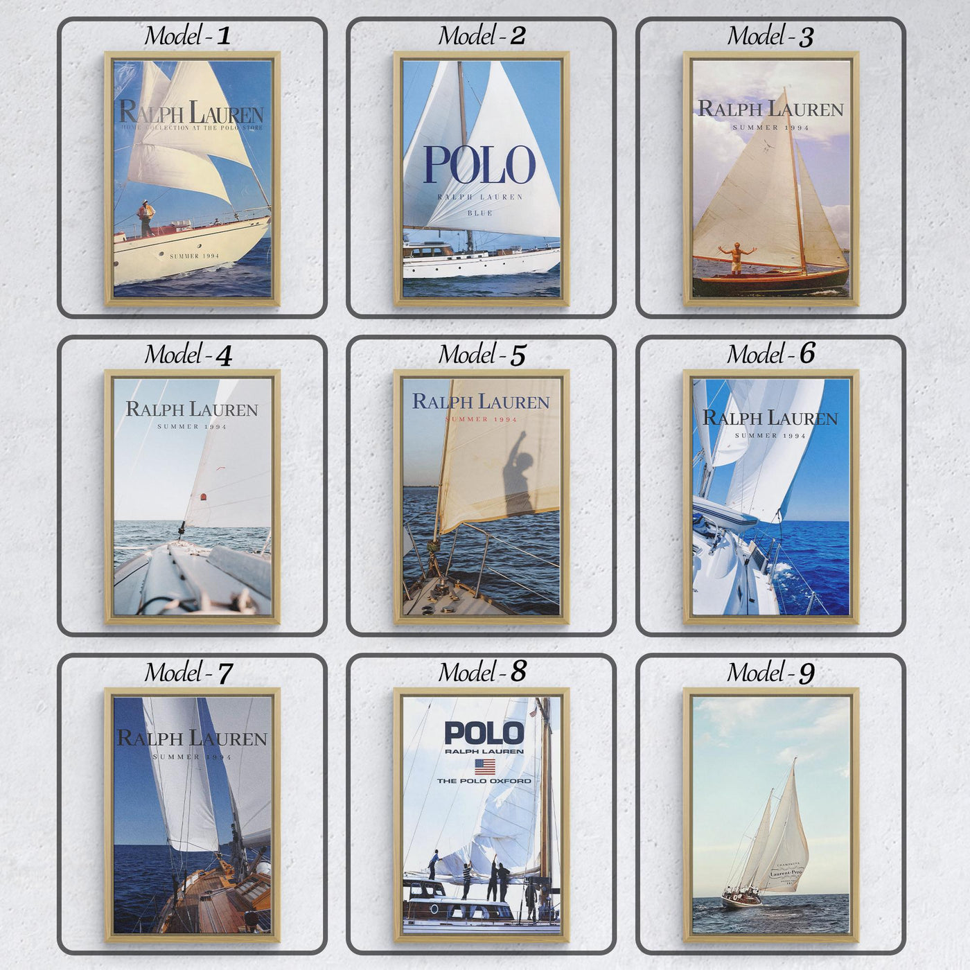 Ikonisches Magazin Poster RL Luxus Segelyacht Leinwandbild