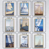 Ikonisches Magazin Poster RL Luxus Segelyacht Leinwandbild
