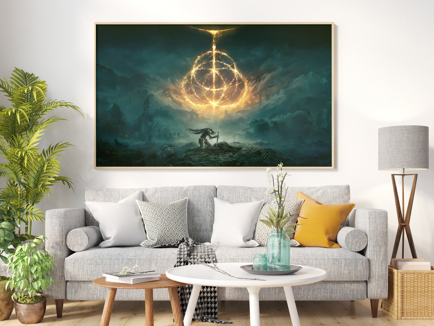 Elden Ring Leinwand Wandkunst, Elden Ring Leinwand Wanddekoration, Gaming Poster, Geschenk für Gamer, Dark Souls Poster, Marika Poster