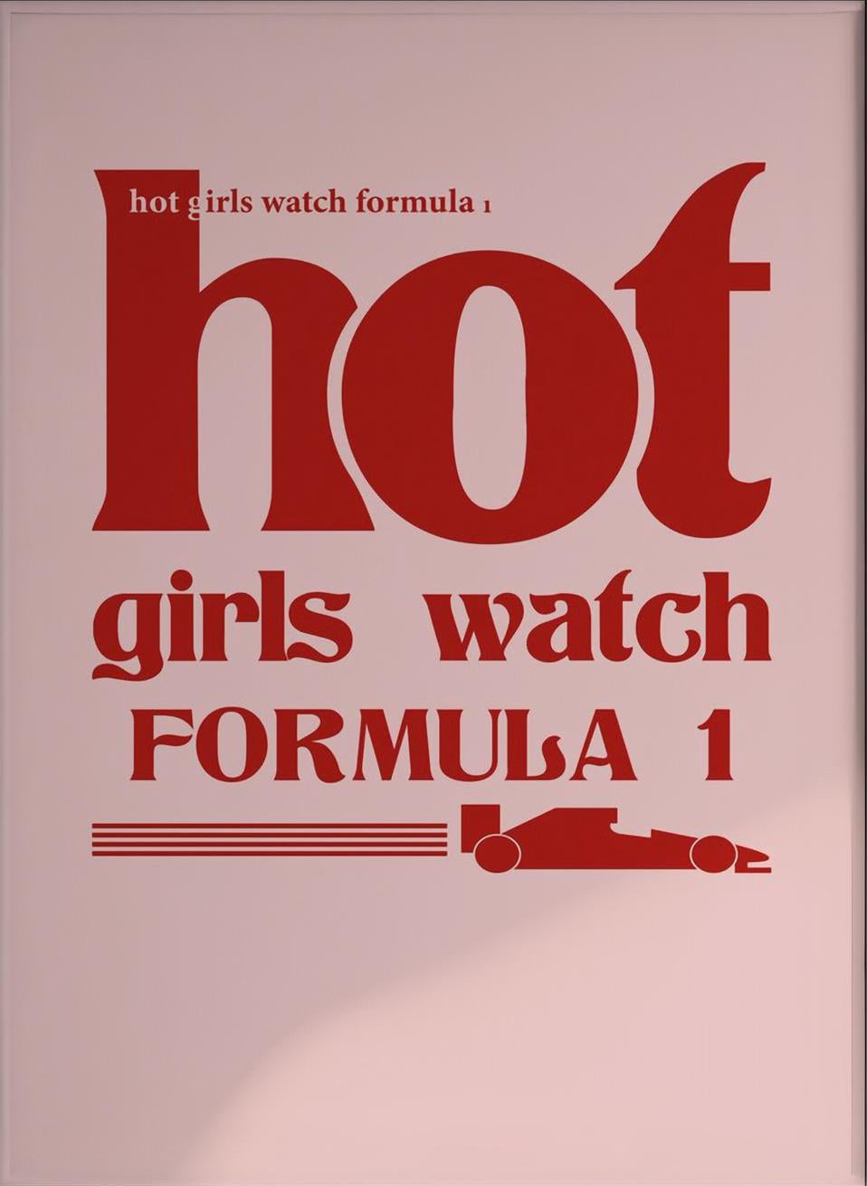 Hot Girls Watch Formula 1 Canvas Wall Decor