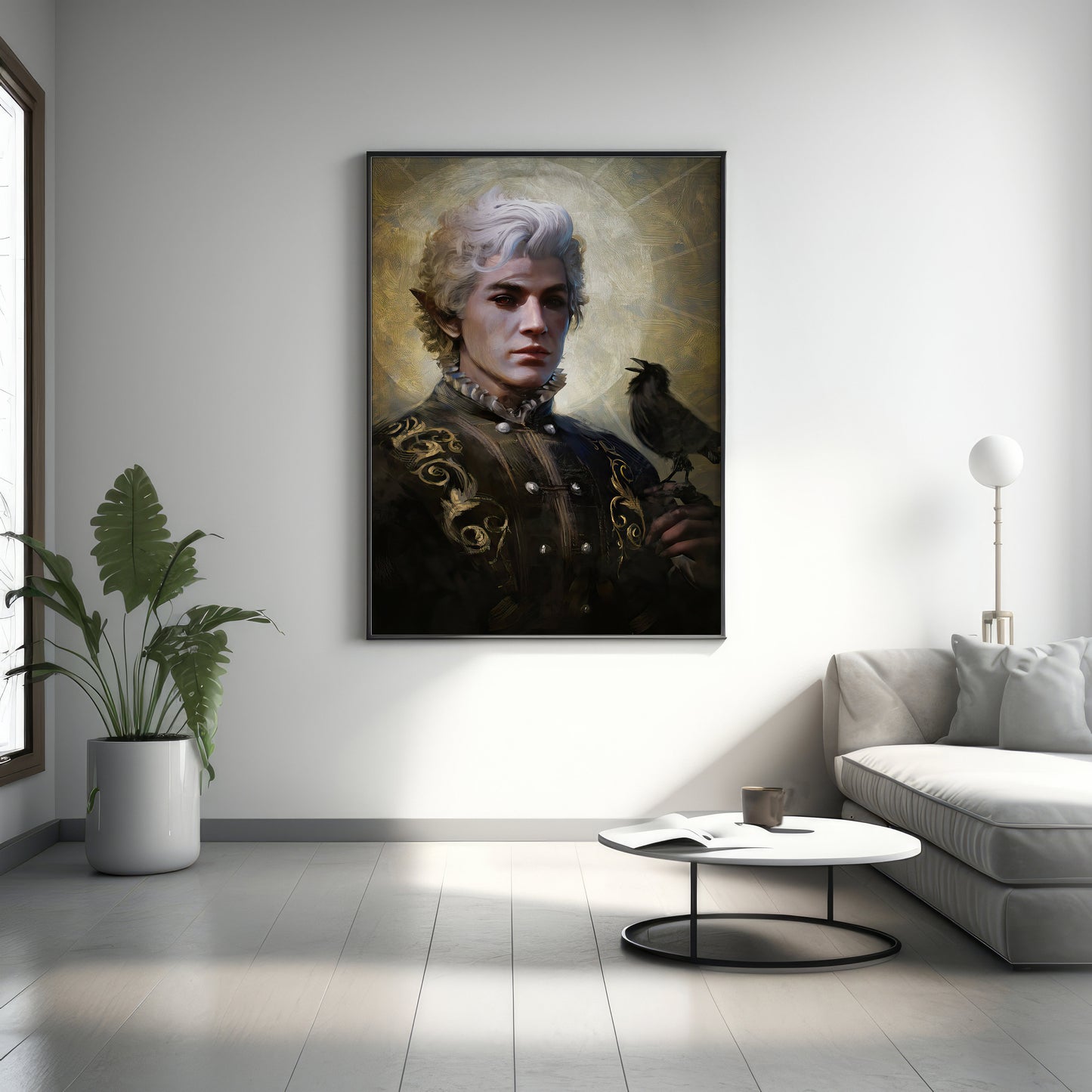 Baldur's Gate Astarion Wandkunst, Astarion Leinwand-Wandkunst, Astarion Poster, Hochelfen-Kunst, Gaming Wandkunst, Gaming Poster