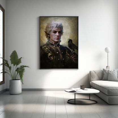 Baldur's Gate Astarion Wandkunst, Astarion Leinwand-Wandkunst, Astarion Poster, Hochelfen-Kunst, Gaming Wandkunst, Gaming Poster
