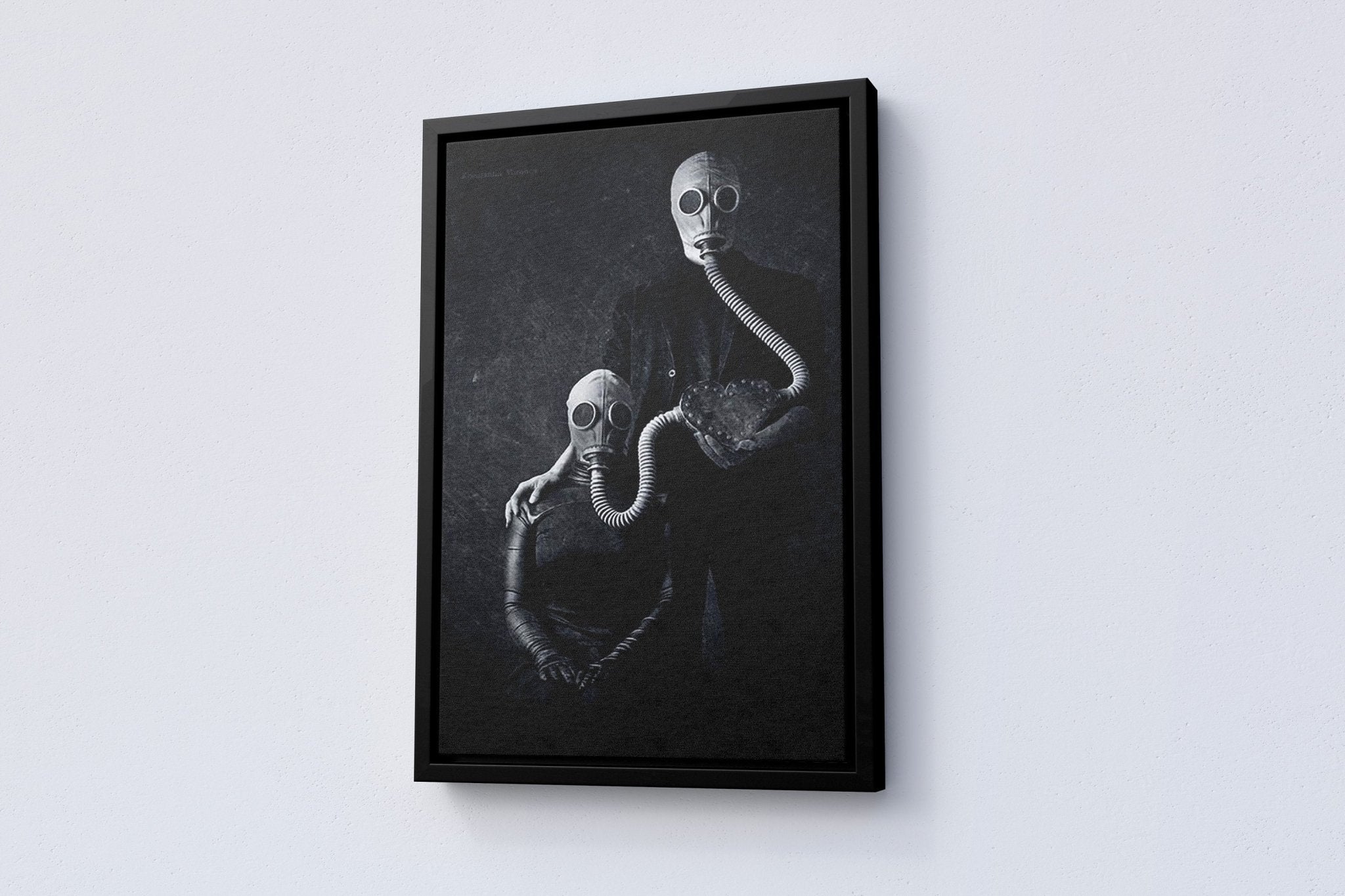 Dark Theme Gas Mask Canvas Poster - Canvasworkshop