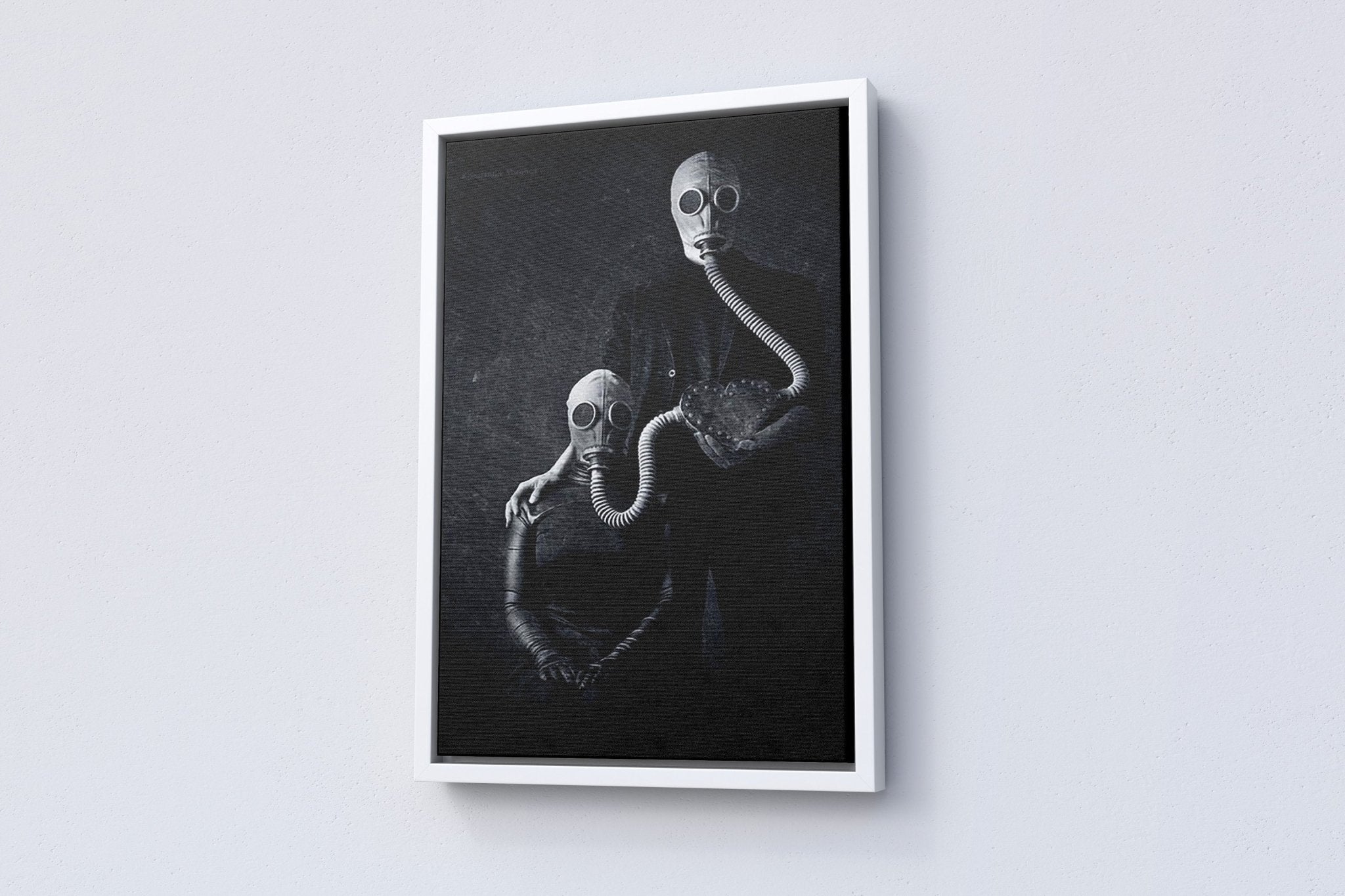 Dark Theme Gas Mask Canvas Poster - Canvasworkshop