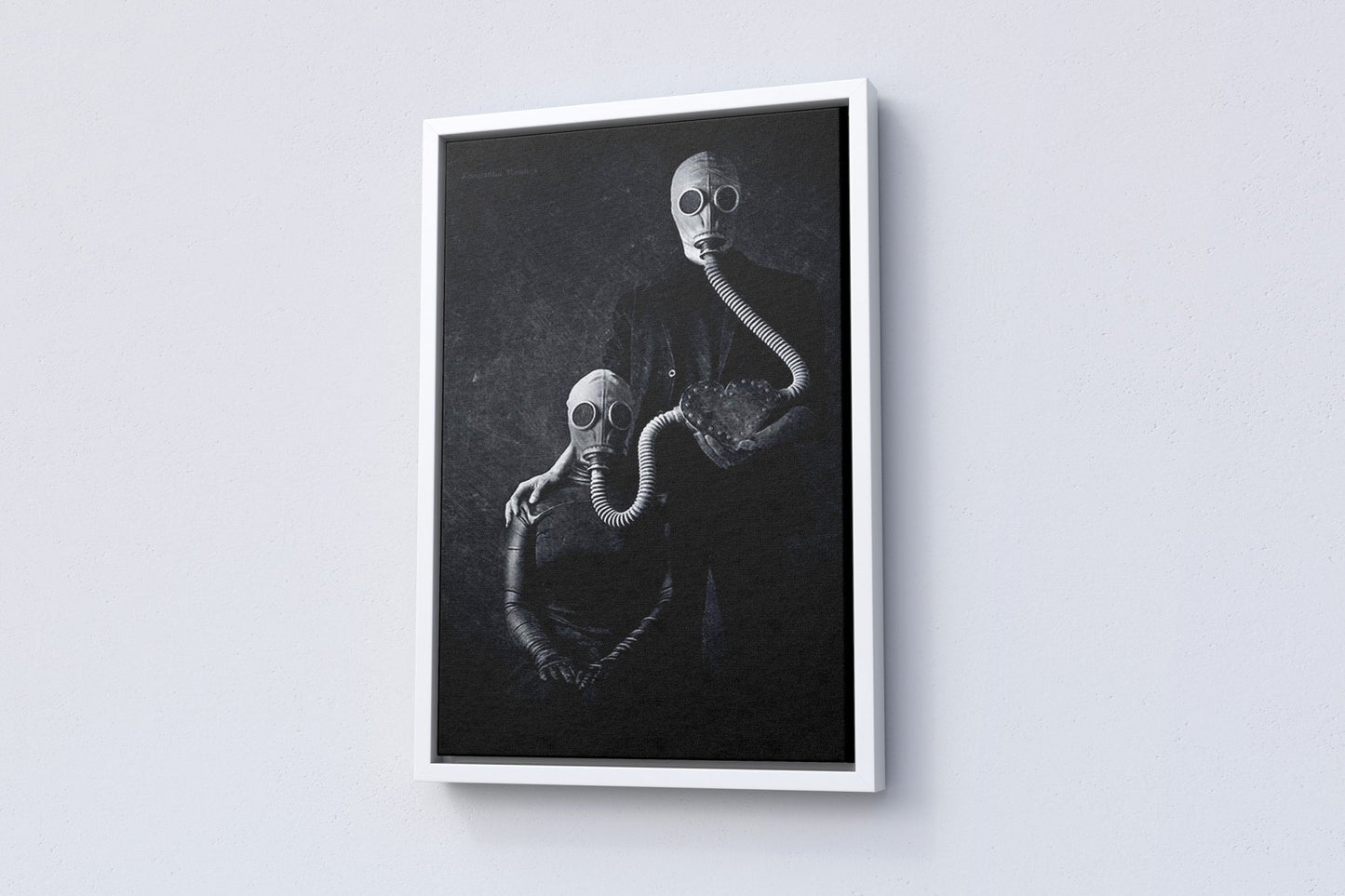 Dark Theme Gas Mask Canvas Poster - Canvasworkshop