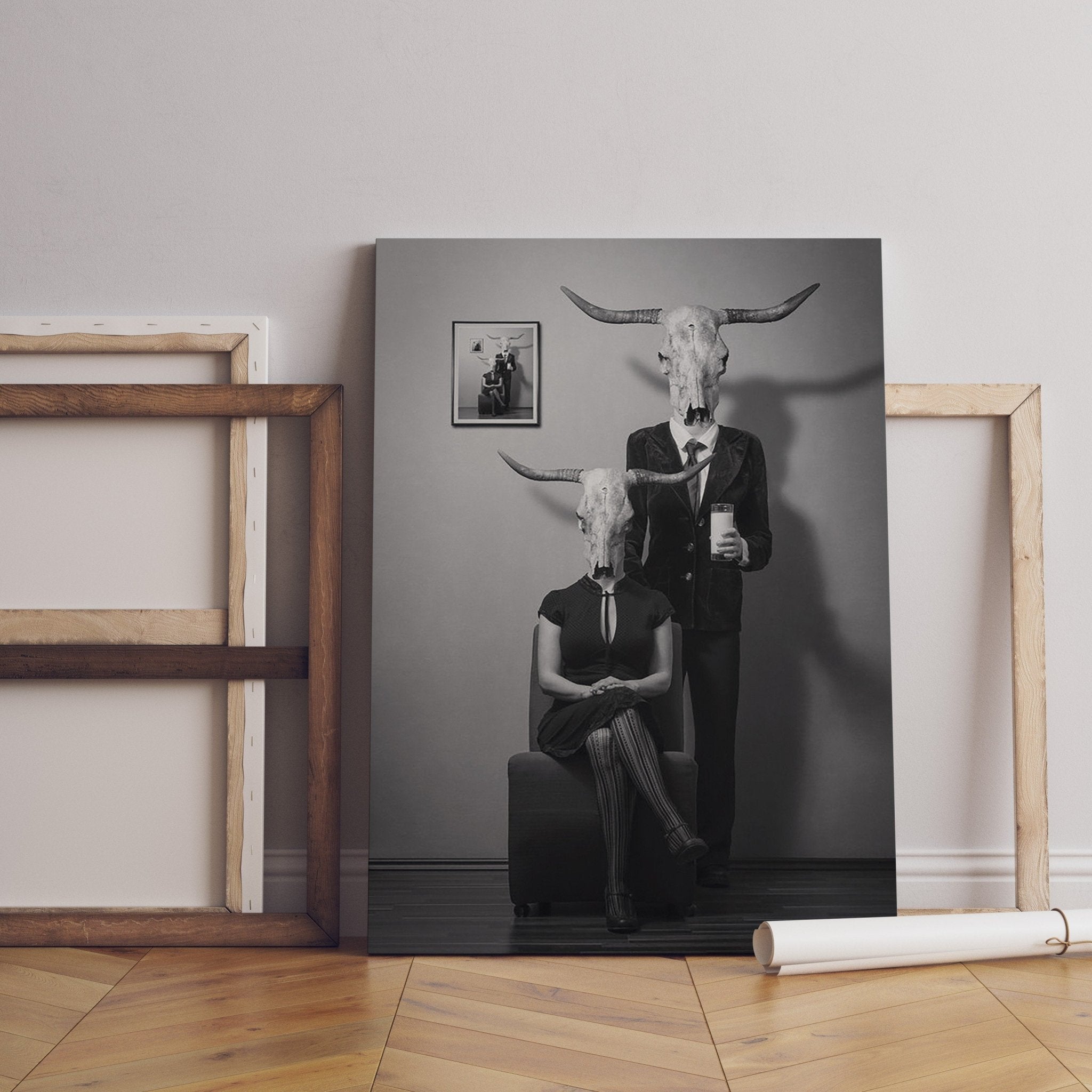 Dark Theme Skull Canvas Poster - Canvasworkshop