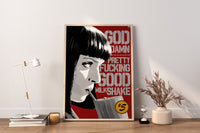 Pulp Fiction Leinwandbild, Retro Film Leinwandbild, Film Leinwand Poster, Pulp Fiction Poster
