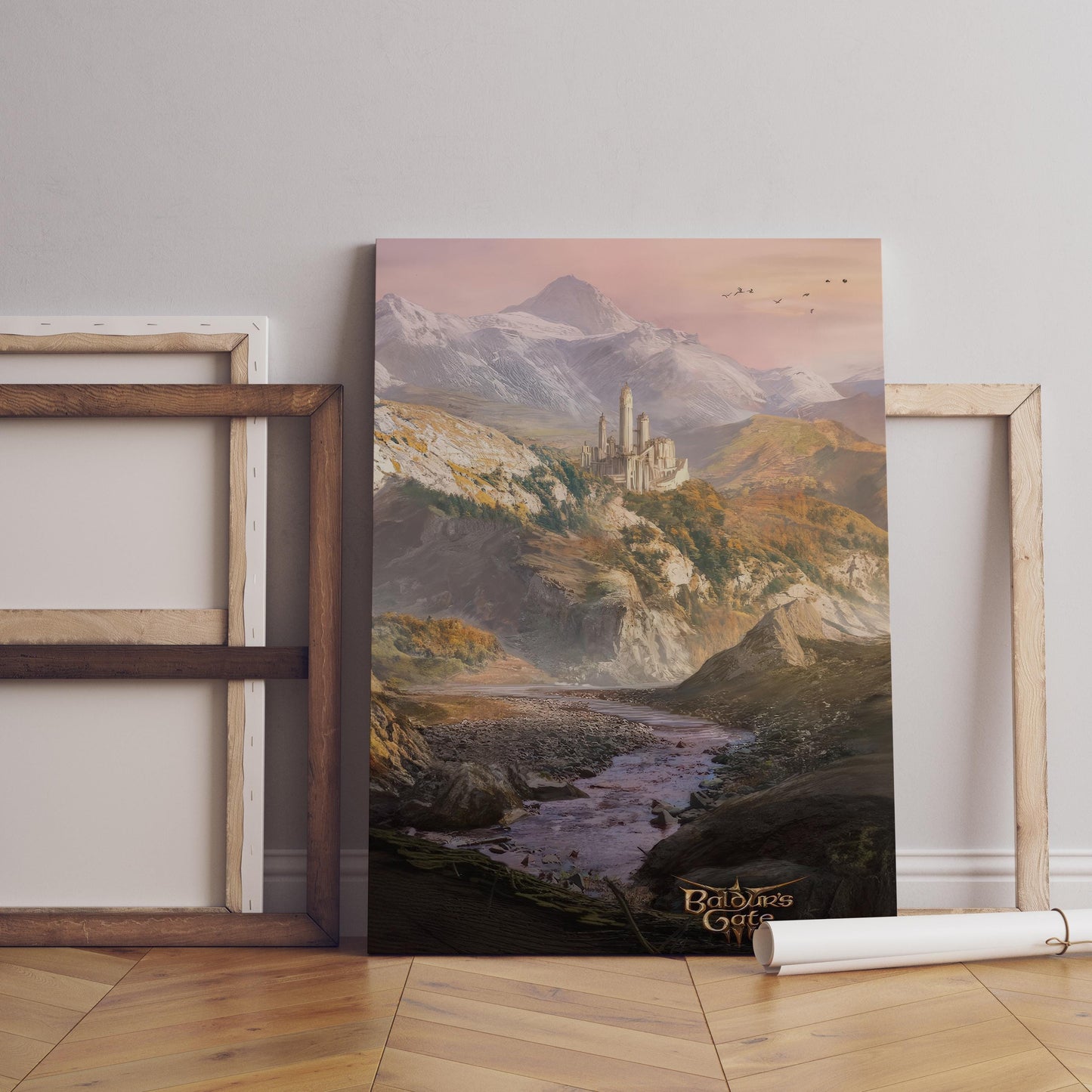 Baldur's Gate Landschafts-Wandkunst, Baldur's Gate Berg-Leinwand-Wandkunst, BG3 Poster, Gaming-Wandkunst, Gaming-Poster, Geschenk für Gamer