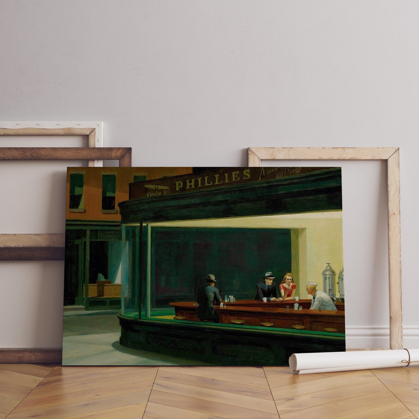 Edward Hopper Leinwandbild, Edward Hopper Nighthawks Leinwanddruck, Sonnenuntergang Leinwandbild, Leinwandkunstdruck, Nighthawks Wandkunst