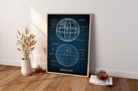Death Star Blueprint Canvas Poster - Canvasworkshop