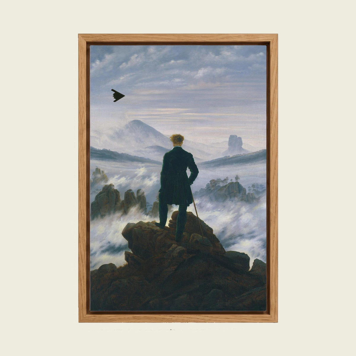 Feed Floating Oak Der Wanderer über dem Nebelmeer and Stealth Plane, Wanderer above the Sea of Fog