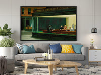 Edward Hopper Leinwandbild, Edward Hopper Nighthawks Leinwanddruck, Sonnenuntergang Leinwandbild, Leinwandkunstdruck, Nighthawks Wandkunst