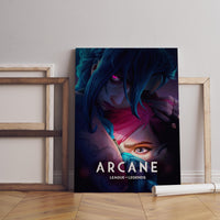 Arcane Poster, LoL Arcane Cover, Arcane Leinwand, Gaming Wandkunst, Gaming Leinwandposter, Jinx Poster, Geschenk für Gamer, Arcane Neue Staffel