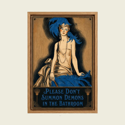 Feed Floating Oak Don't Summon Demons ,Altered art, Witchy decor