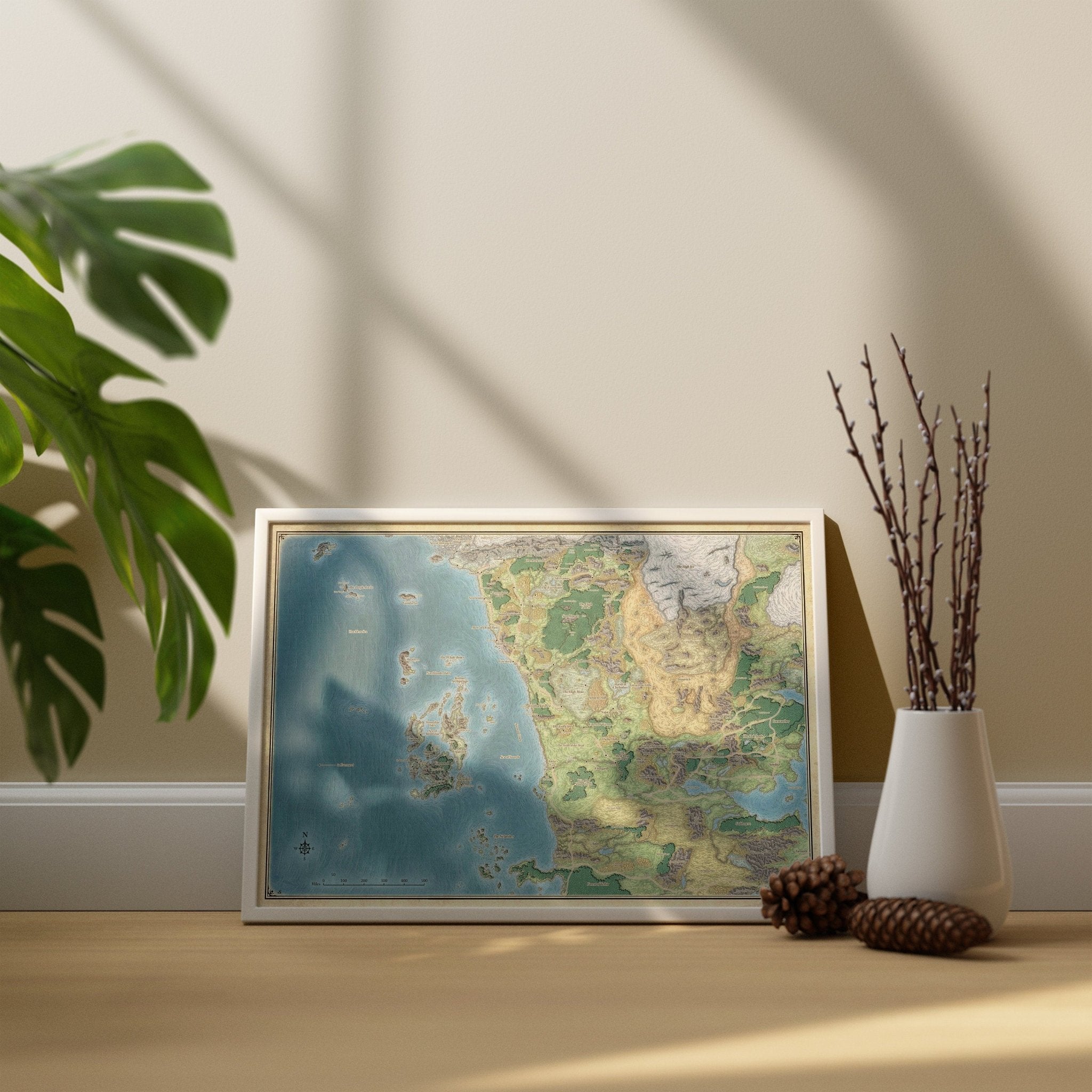 Dungeons and Dragons Map Canvas Print - Canvasworkshop