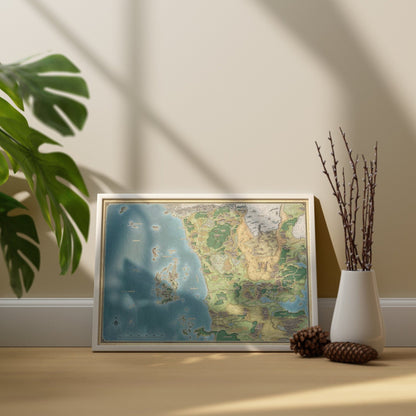 Dungeons and Dragons Map Canvas Print - Canvasworkshop