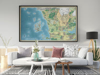 Dungeons and Dragons Map Canvas Print - Canvasworkshop