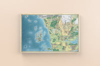 Dungeons and Dragons Map Canvas Print - Canvasworkshop
