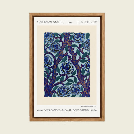 Samarkande Plate 13 by E. A. Séguy canvas wall art in a floating oak frame