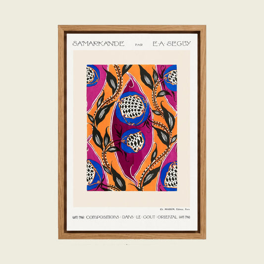 Samarkande Plate 4 by E. A. Séguy canvas wall art in a floating oak frame