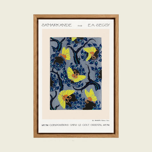 Samarkande Plate 5 by E. A. Séguy canvas wall art in a floating oak frame