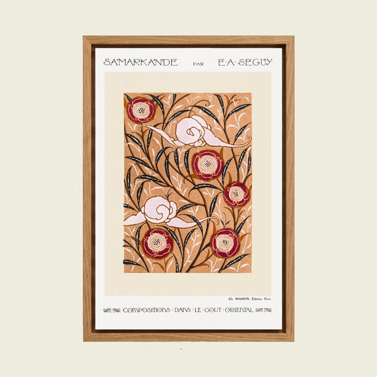 Samarkande Plate 6 by E. A. Séguy canvas wall art in a floating oak frame