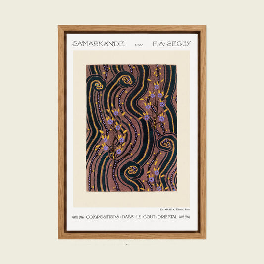 Samarkande Plate 8 by E. A. Séguy canvas wall art in a floating oak frame