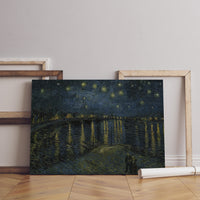 Vincent van Gogh Leinwand-Wandkunst, Vincent van Gogh – Sternennacht über der Rhone, Leinwanddruck, Leinwandkunst, Sternennacht, Berühmte Wandkunst