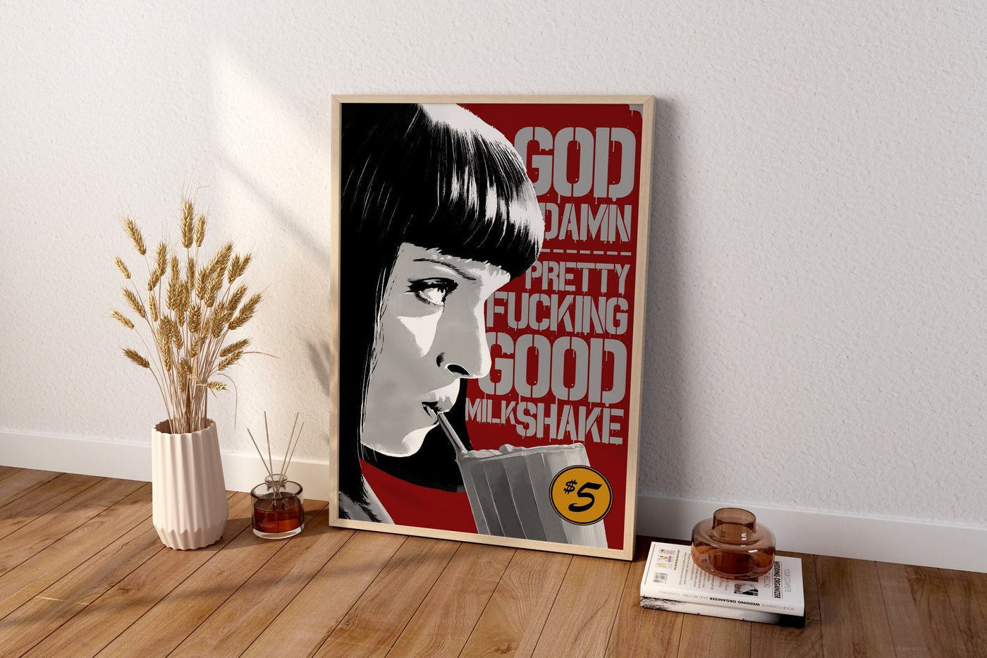 Pulp Fiction Leinwandbild, Retro Film Leinwandbild, Film Leinwand Poster, Pulp Fiction Poster