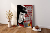 Pulp Fiction Leinwandbild, Retro Film Leinwandbild, Film Leinwand Poster, Pulp Fiction Poster