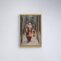 Christmas Santa Wall Art, Santa Claus & Christmas Decor Art - Happy Christmas, Xmas Gift, Framed Santa
