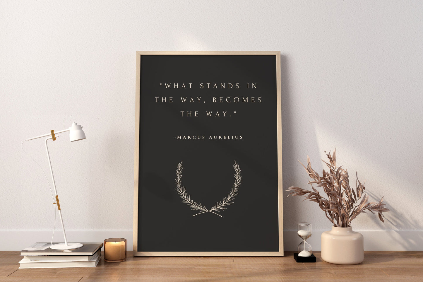 Marcus Aurelius Zitat Wanddeko, Zitat Leinwand Wandkunst, Motivationsposter, Minimalistische Leinwand Wanddeko
