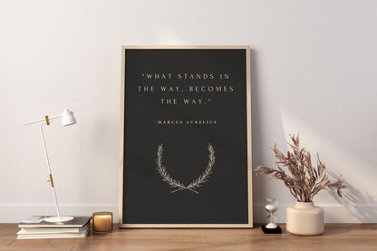 Marcus Aurelius Zitat Wanddeko, Zitat Leinwand Wandkunst, Motivationsposter, Minimalistische Leinwand Wanddeko