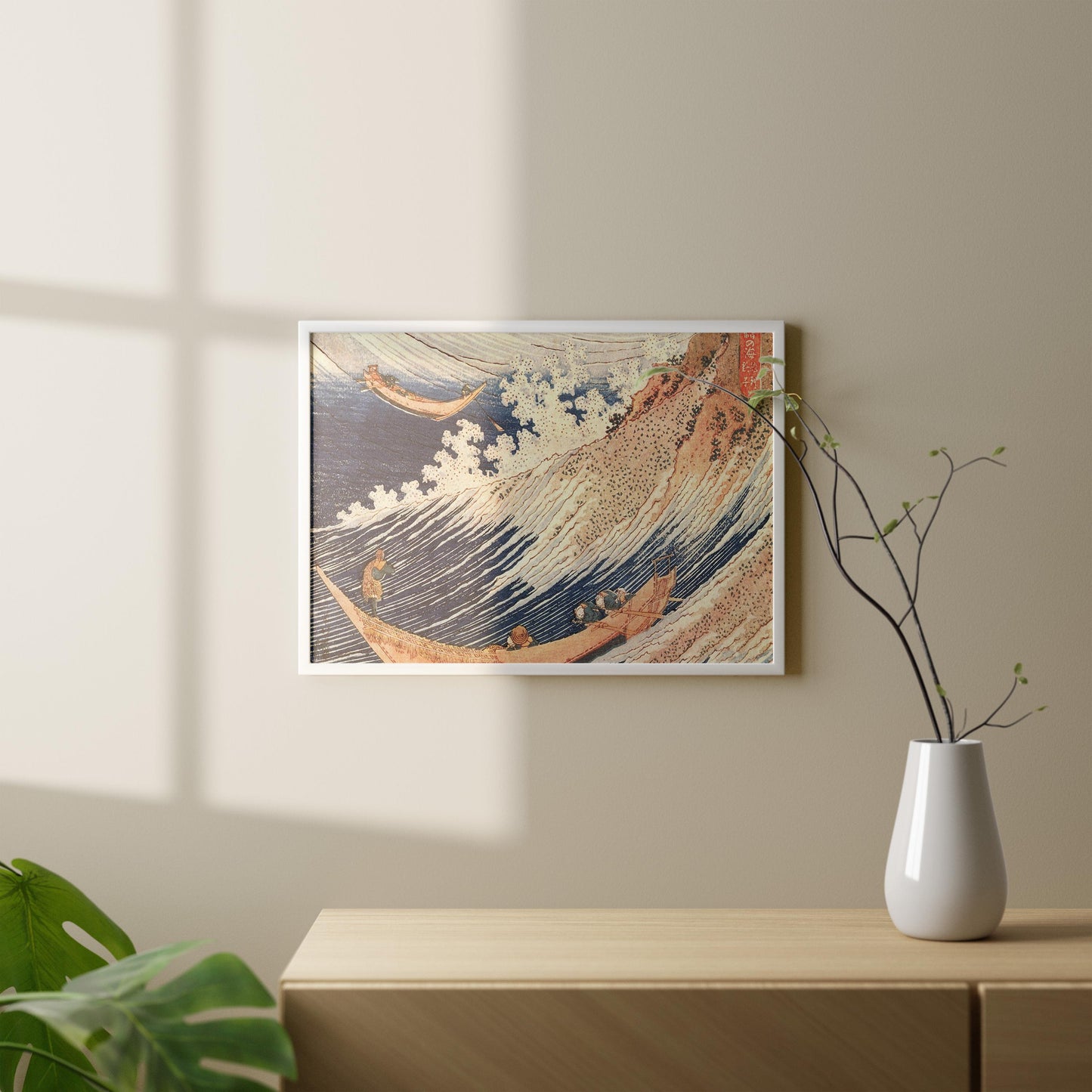 Ukiyo-e Leinwand-Wanddekoration: Die Große Welle von Hokusai