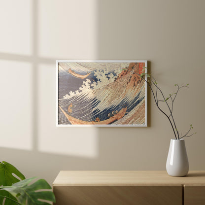 Ukiyo-e Leinwand-Wanddekoration: Die Große Welle von Hokusai